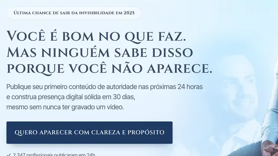 A headline da página De desconhecido à autoridade no digital, de perto